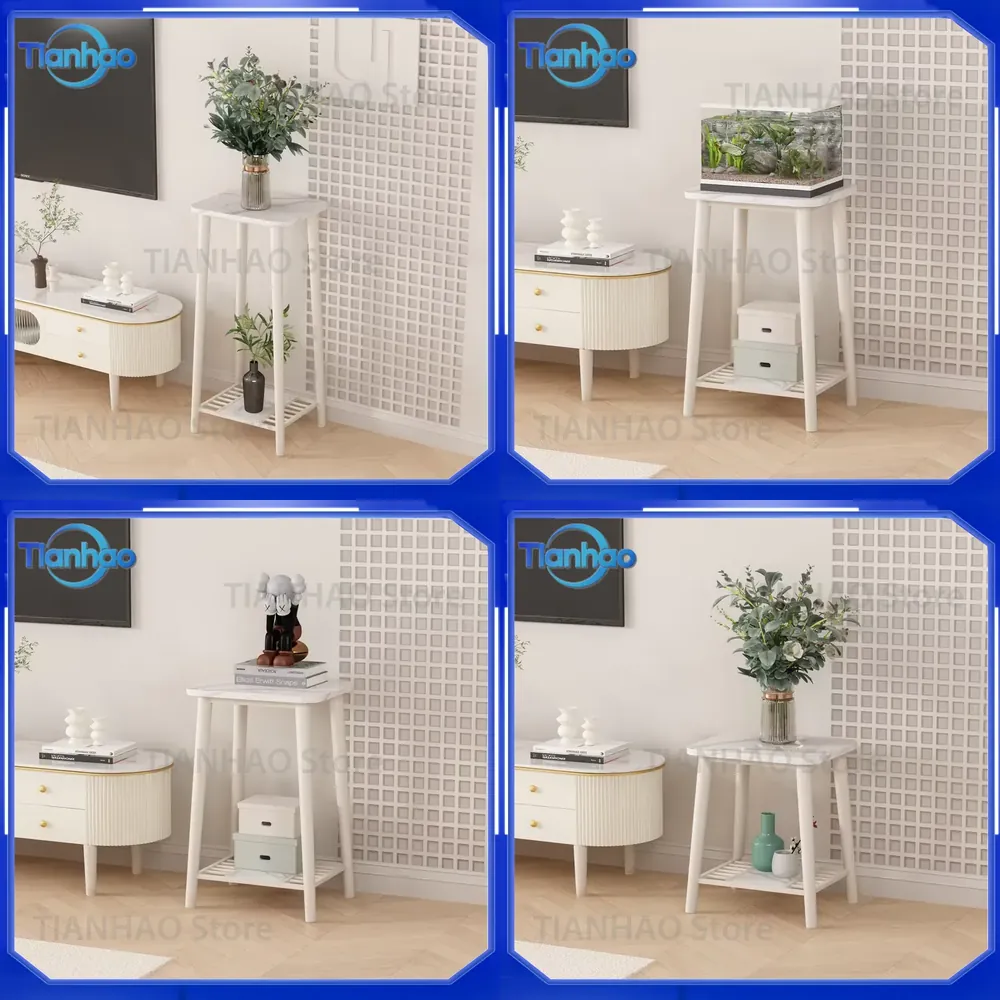 Aquarium Plant Iron - 2-Tier Cream Iron Plant Stand Shelf