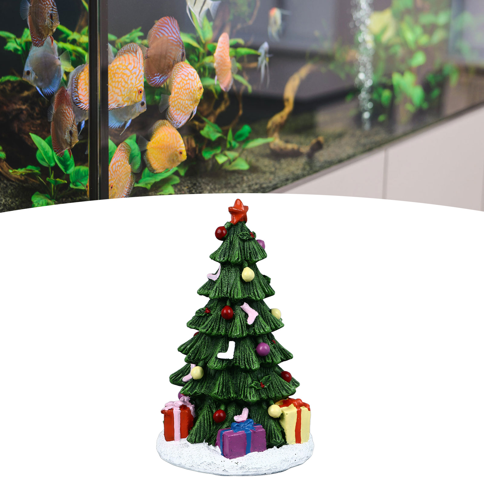 ZK20 Christmas Fish Tank Ornam - Aquarium Plant Design 评论和价格