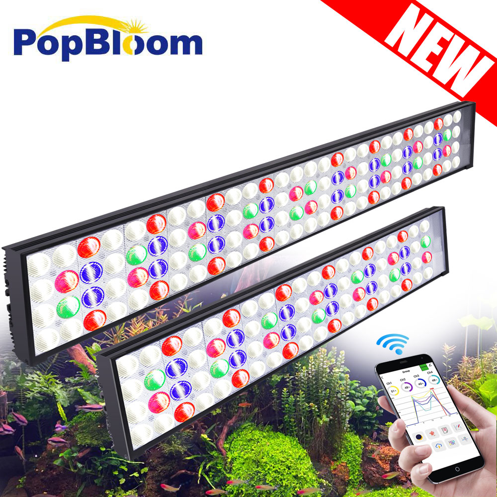 PopBloom H54 H75 WiFi Full Spe - Aquarium Plant Light Spectrum 评论和价格