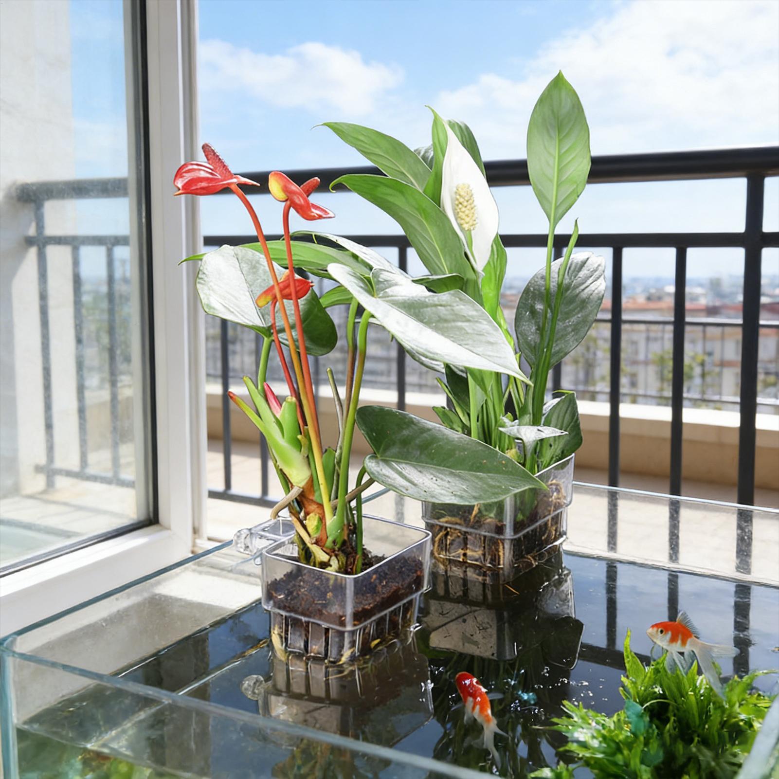 Aquarium Plant Basket Transpar - Aquarium Plant Growth 评论和价格