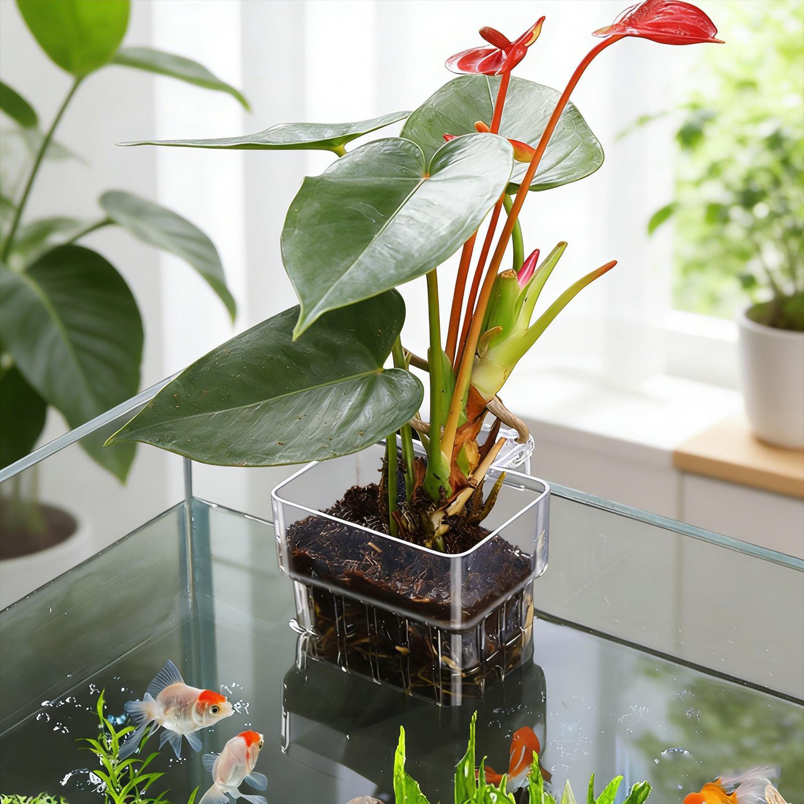 Aquarium Plant Basket Transpar - Aquarium Plant Growth 评论和价格