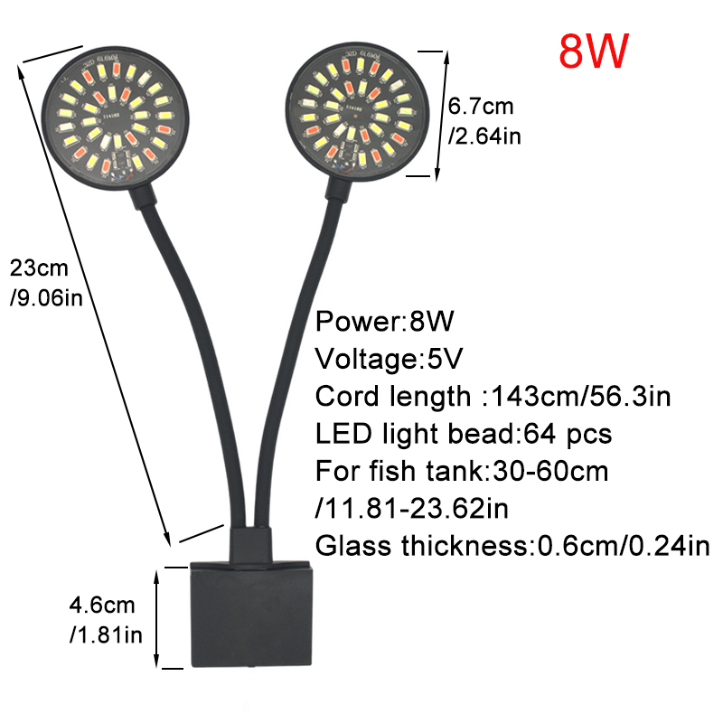 USB Aquarium LED Light Fish Ta - Aquarium Plant Light Spectrum 评论和价格
