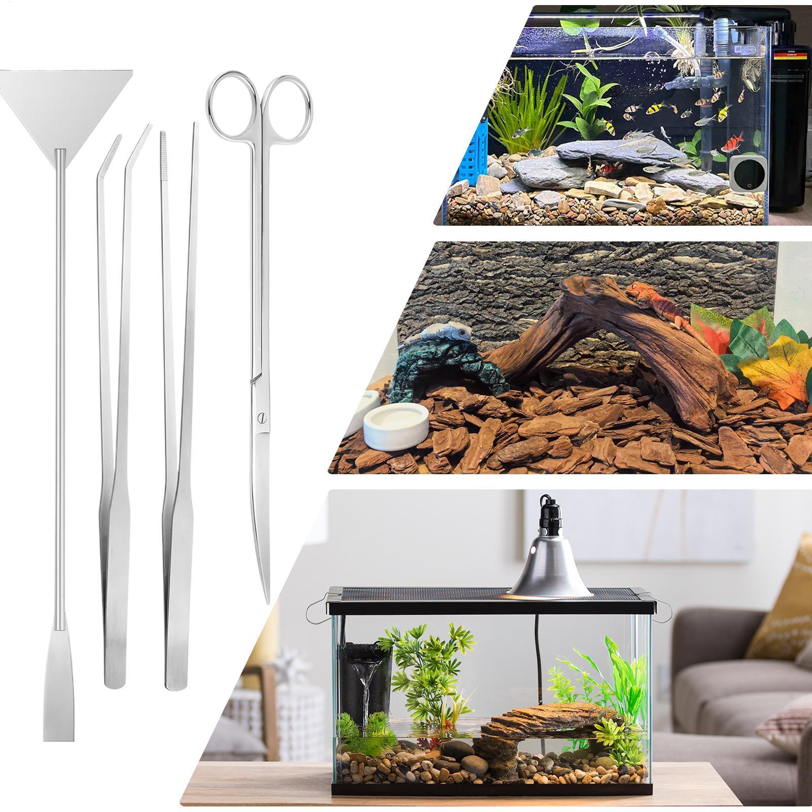 4pcs Aquarium Tool Kit Stainle - Planted Aquarium Maintenance Kit 评论和价格