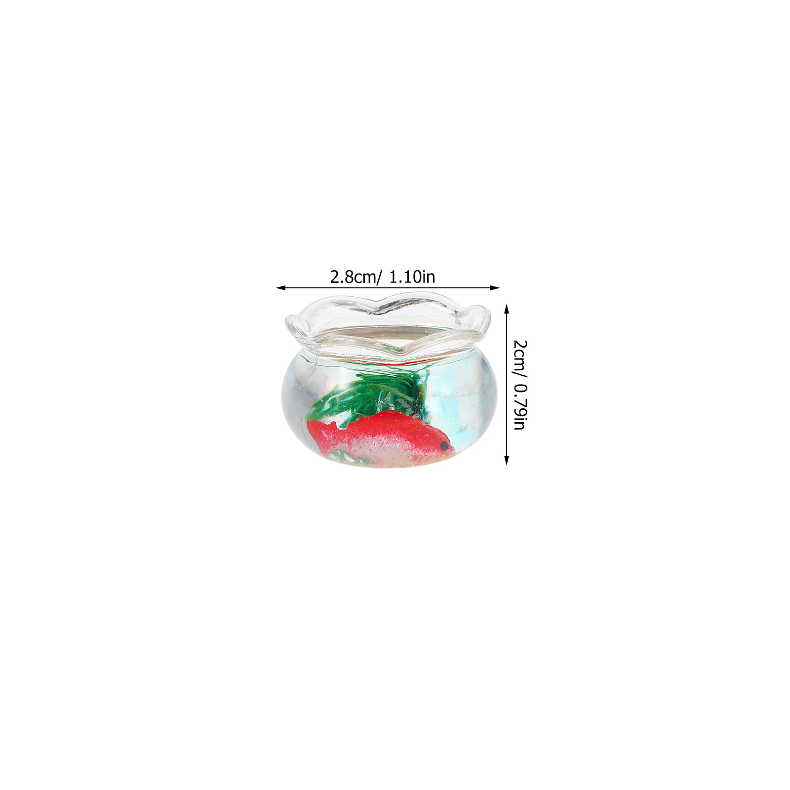 5Pcs Mini Fish Bowl Realistic  - Aquarium For Planted Tank 评论和价格